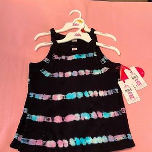 Justice Girls Ribbed High Neck Tank, Sizes M(10 to L(12/14)